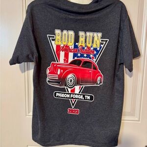 Fruit of the Loom Charcoal rod run T-Shirt unisex